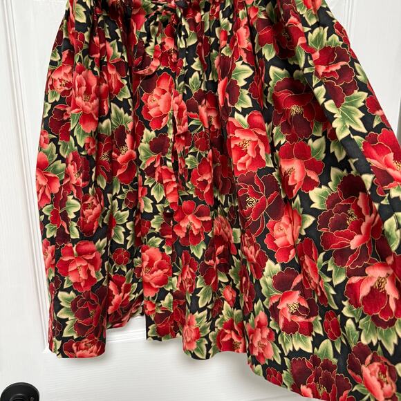 Rebecca Raggs Original Girls Floral Velvet Dress Size 10 - Picture 13 of 13